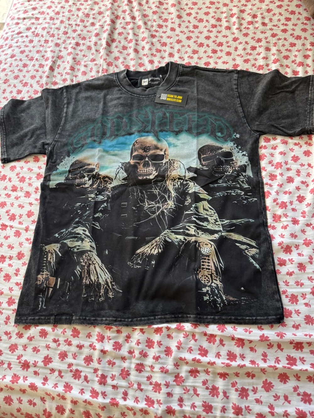 Godspeed - Black Ops Recon Black Short-Sleeve Graphic Skull Print Tee